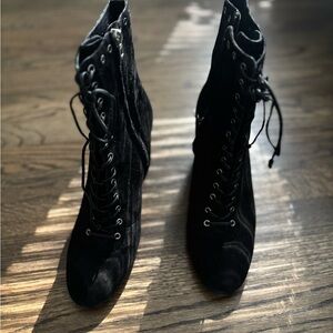 Coach Women's Black Lace-Up Boots